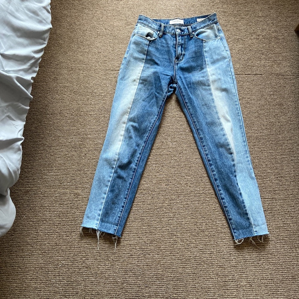 Colour block jeans